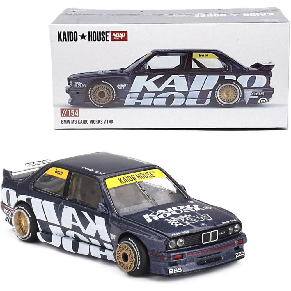 Машинка Mini GT x Kaido House BMW M3 (E30) Kaido Works V1 Dark